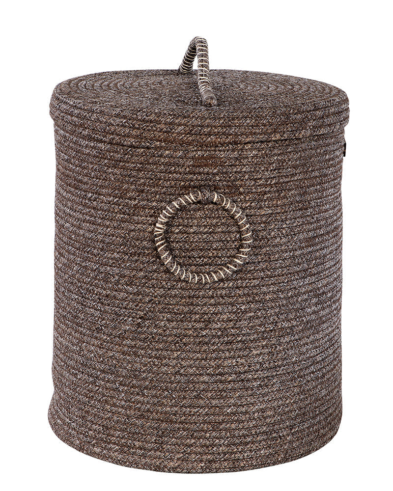 Tri Colour Laundry Basket with Lid Pano