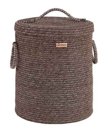 Tri Colour Laundry Basket with Lid Pano