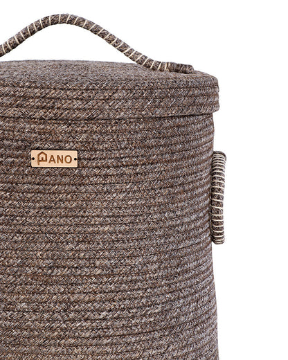 Tri Colour Laundry Basket with Lid Pano