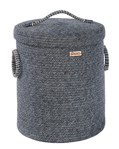 Tri Colour Laundry Basket with Lid Pano