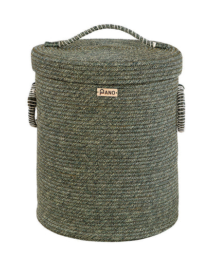Tri Colour Laundry Basket with Lid Pano