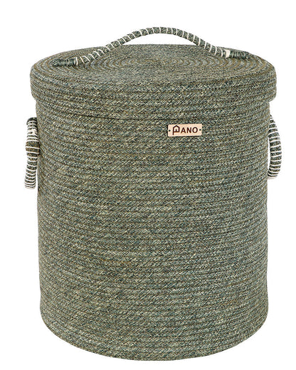 Tri Colour Laundry Basket with Lid Pano