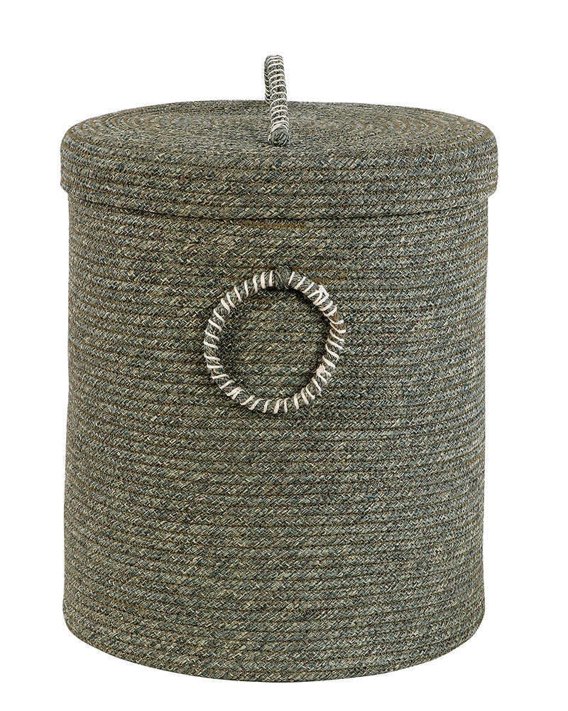 Tri Colour Laundry Basket with Lid Pano