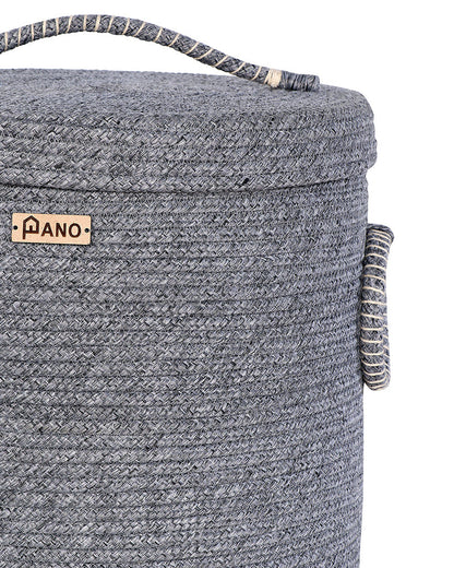 Tri Colour Laundry Basket with Lid Pano