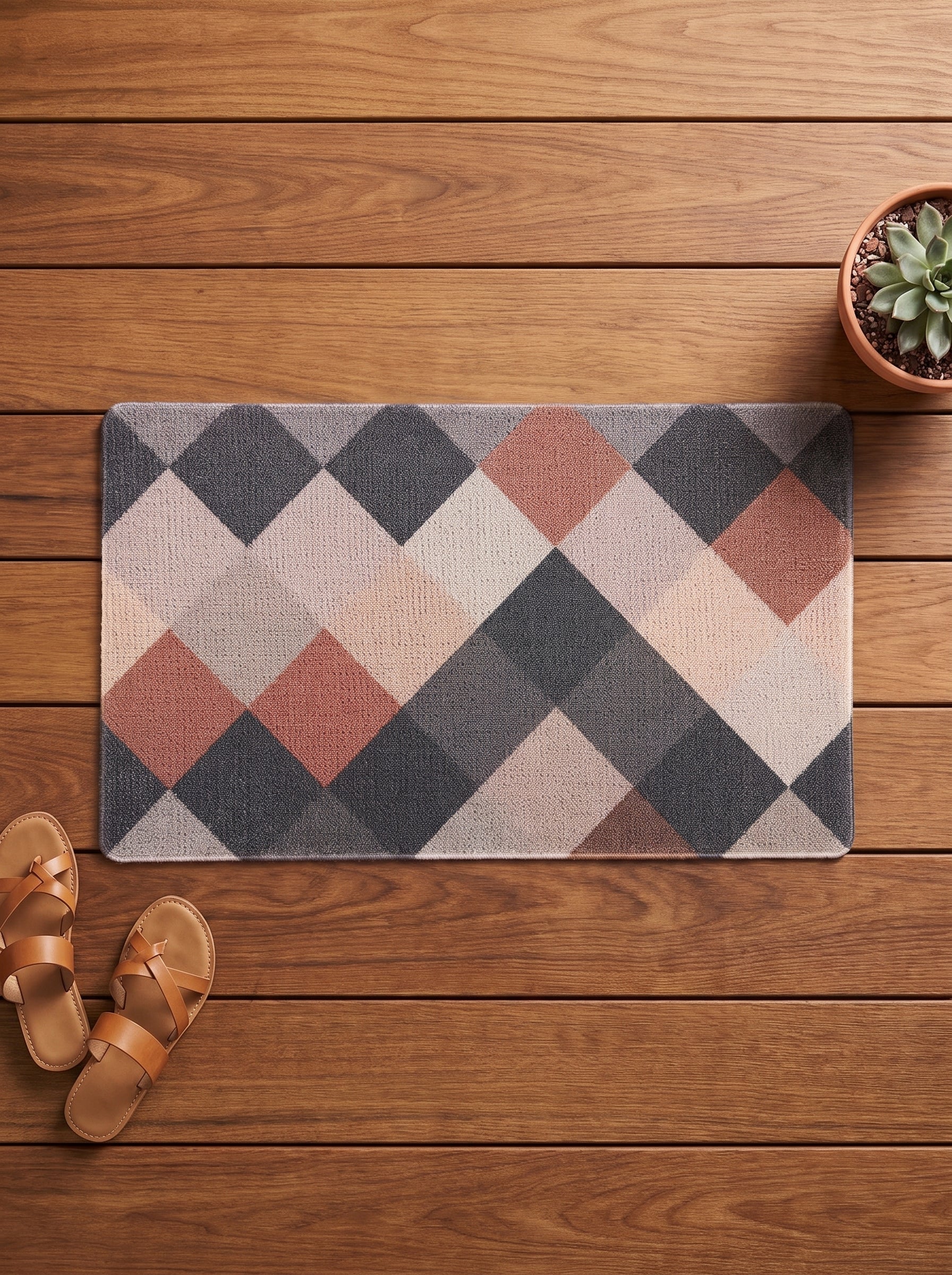 Aztec Anti-Skid PVC Out Door Mat-Pano