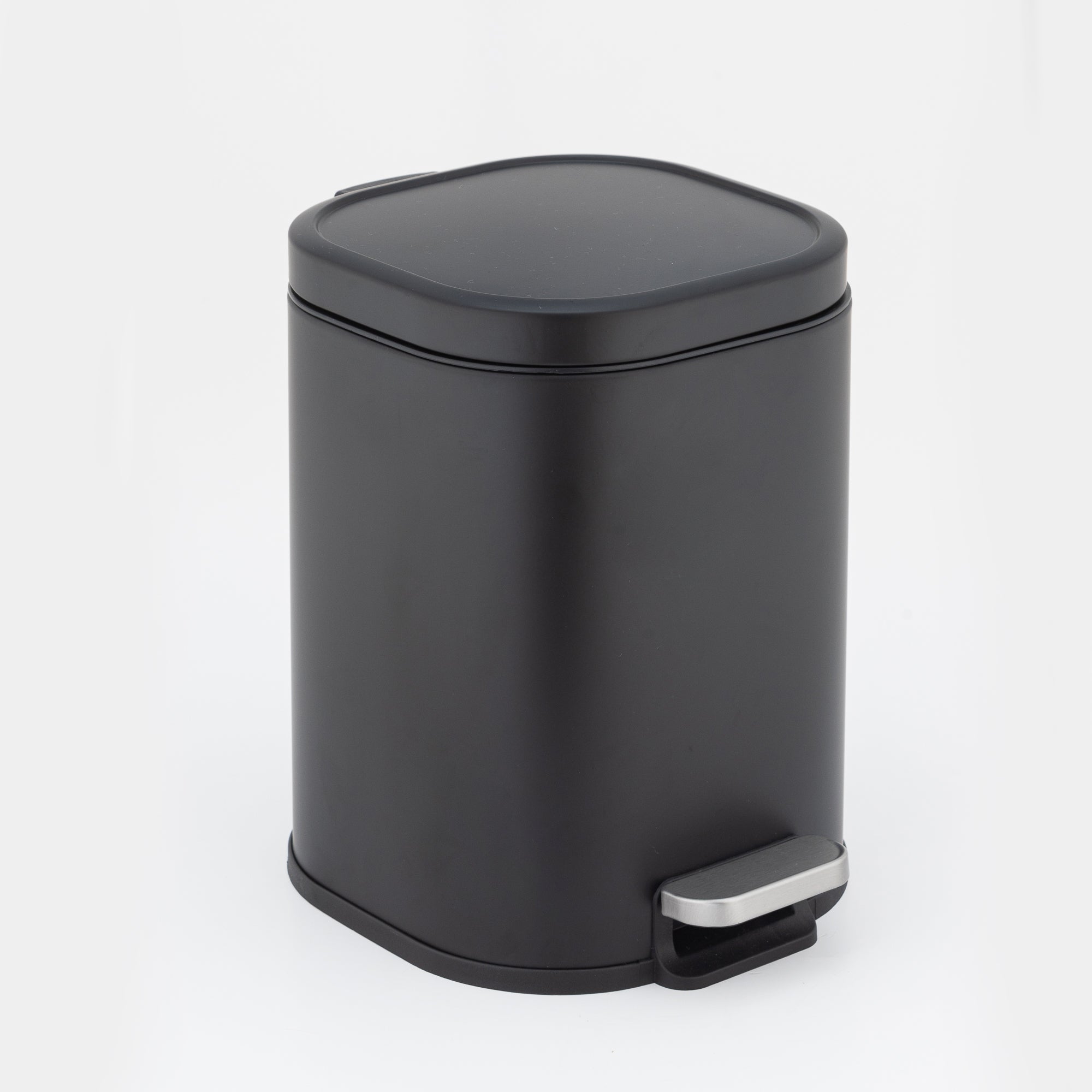 Arlo Stainless Steel Step Bin Matte Charcoal Trashcan 6 Litre - Pano