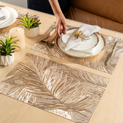 Maison Golden Leaf Set of 6 Table Mat- Pano