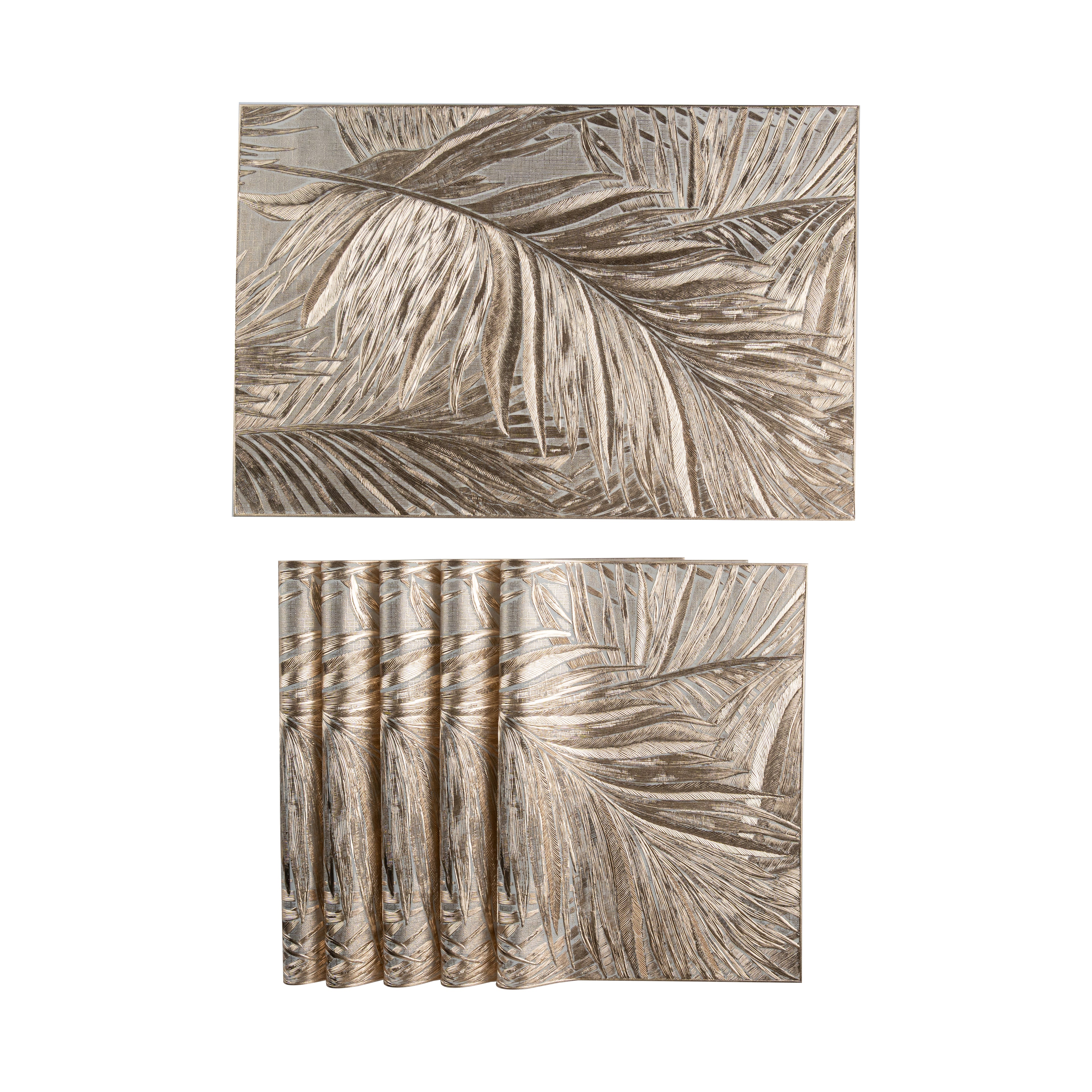 Maison Golden Leaf Set of 6 Table Mat- Pano