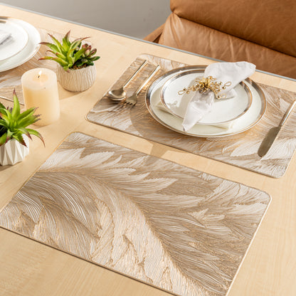 Maison Gold Flower Dining Table Mat Set of 6 - Pano