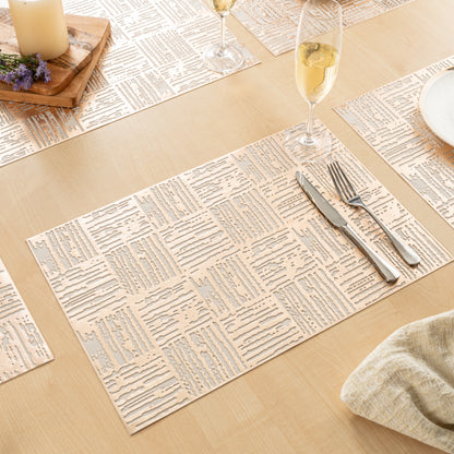 Maison Gold Block Dining Table Mat Set of 6 - Pano