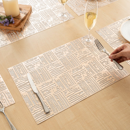 Maison Gold Block Dining Table Mat Set of 6 - Pano