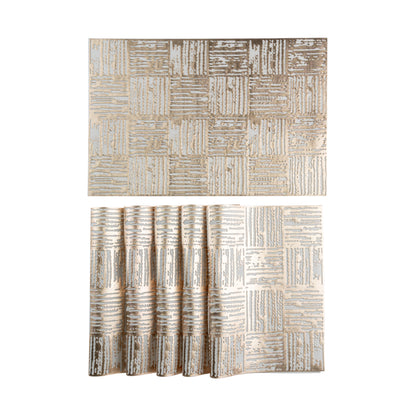 Maison Gold Block Dining Table Mat Set of 6 - Pano