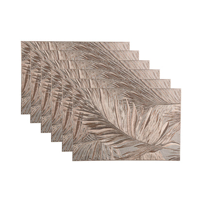 Maison Rose Gold Leaf Set of 6 Table Mat- Pano