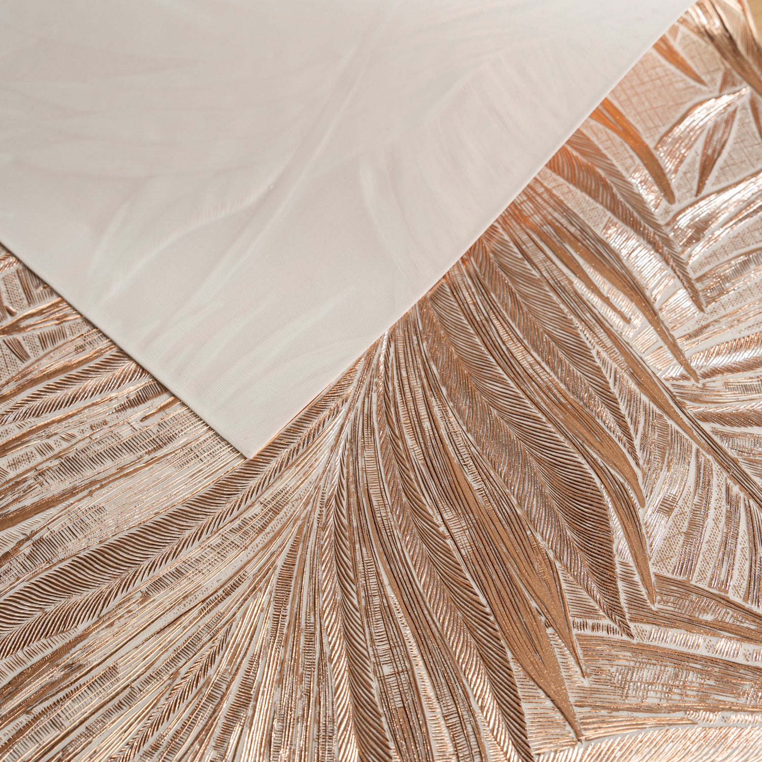 Maison Rose Gold Leaf Set of 6 Table Mat- Pano