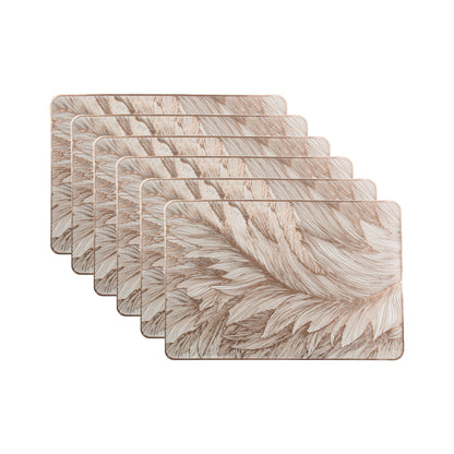 Maison Rose Gold Flower Dining Table Mat Set of 6 - Pano