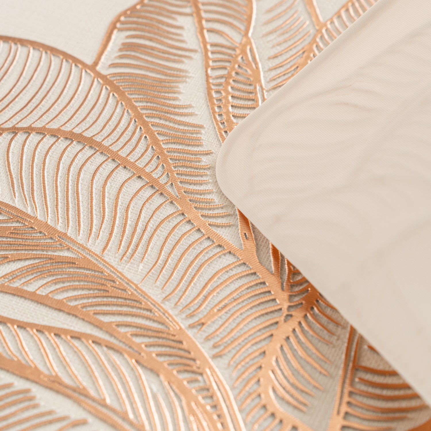 Maison Rose Gold Flower Leaf Dining Table Mat Set of 6 - Pano