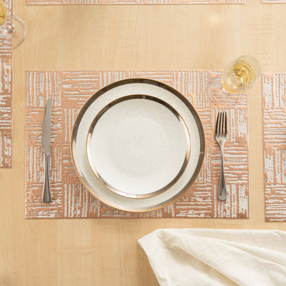 Maison Rose Gold Block Dining Table Mat Set of 6 - Pano