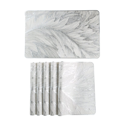 Maison Silver Flower Dining Table Mat Set of 6 - Pano