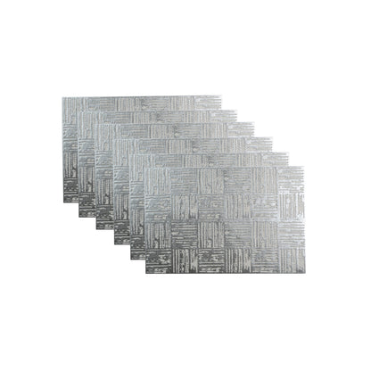 Maison Silver Block Dining Table Mat Set of 6 - Pano