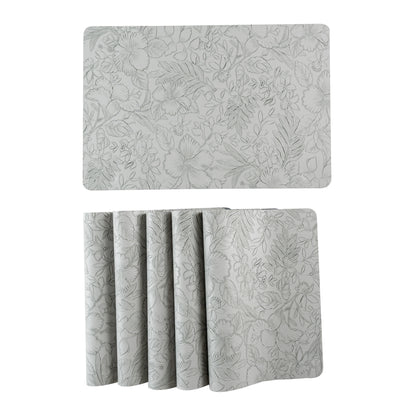 Muse Textured Grey Dining Table Mat Set of 6 - Pano