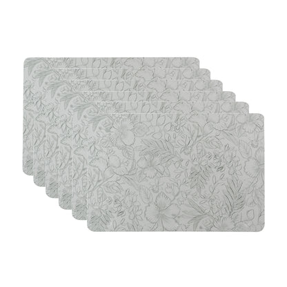 Muse Textured Grey Dining Table Mat Set of 6 - Pano
