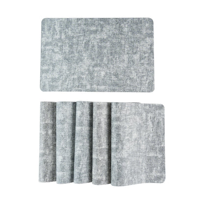Textured Grey Muse Dining Table Mat Set of 6 - Pano