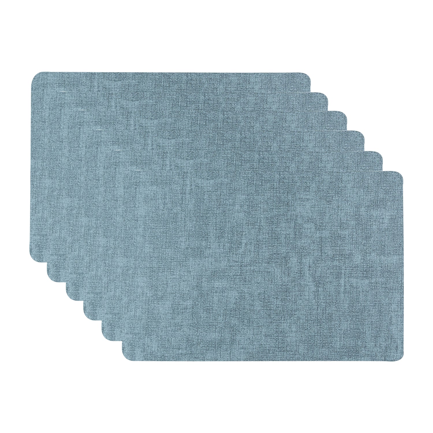 Textured Navy Muse Dining Table Mat Set of 6 - Pano