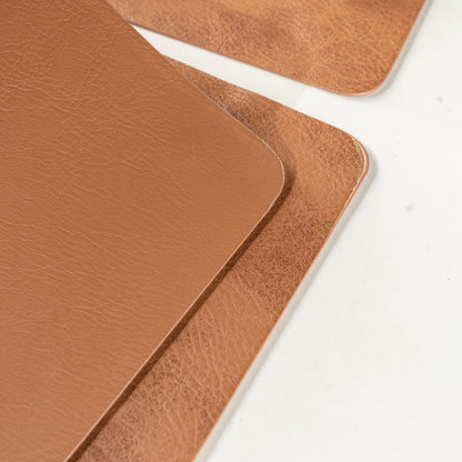 Muse Textured Wood Brown Dining Table Mat Set of 6 - Pano