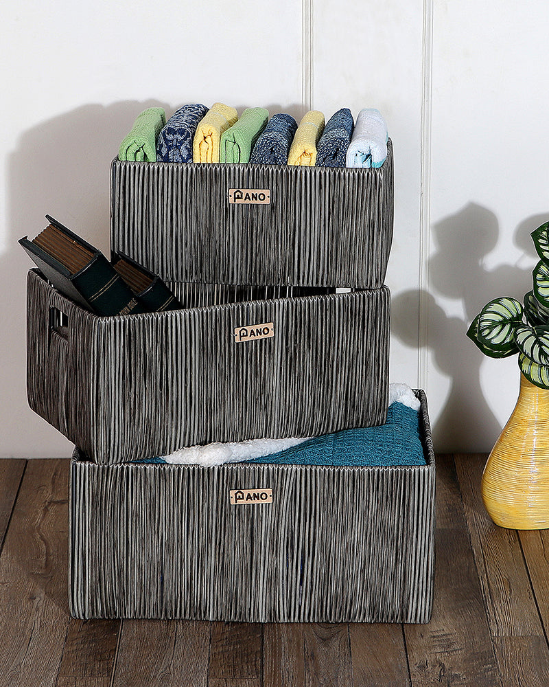 Imported Madisson Wicker Basket Dary Grey Pano