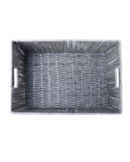 Madisson Wicket Basket Silver Pano