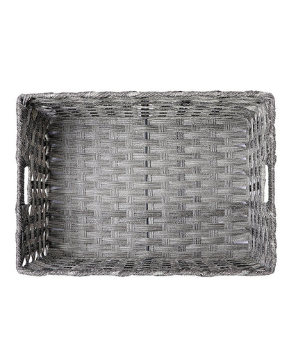 Imported Hudson Plastic Wicker Basket Grey - Pano Pano