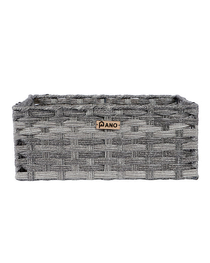 Imported Hudson Plastic Wicker Basket Grey - Pano Pano