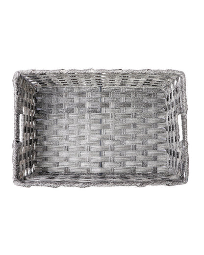 Imported Hudson Plastic Wicker Basket Grey - Pano Pano