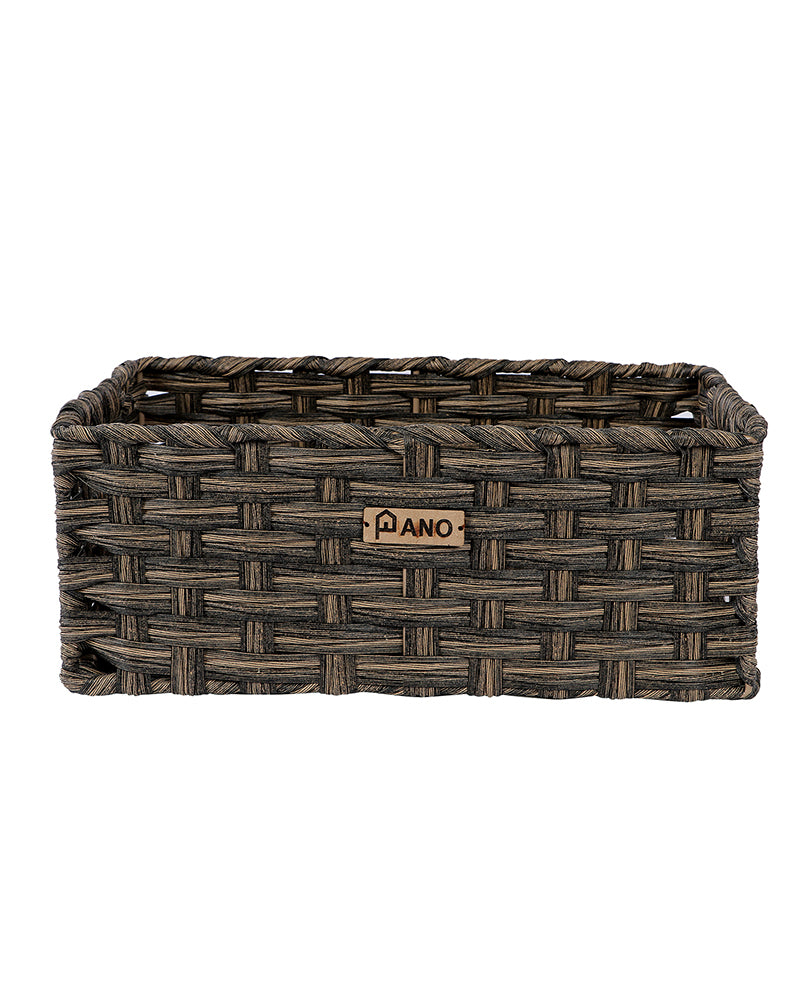 Manhattan Wicker Basket Wood Brown