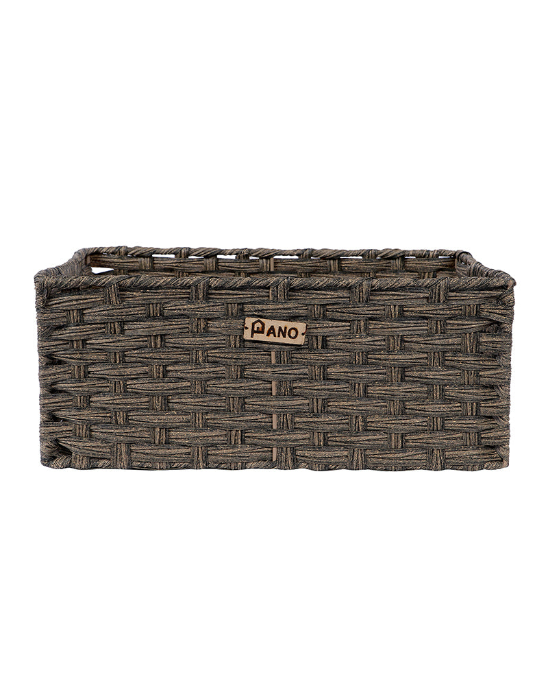 Manhattan Wicker Basket Wood Brown