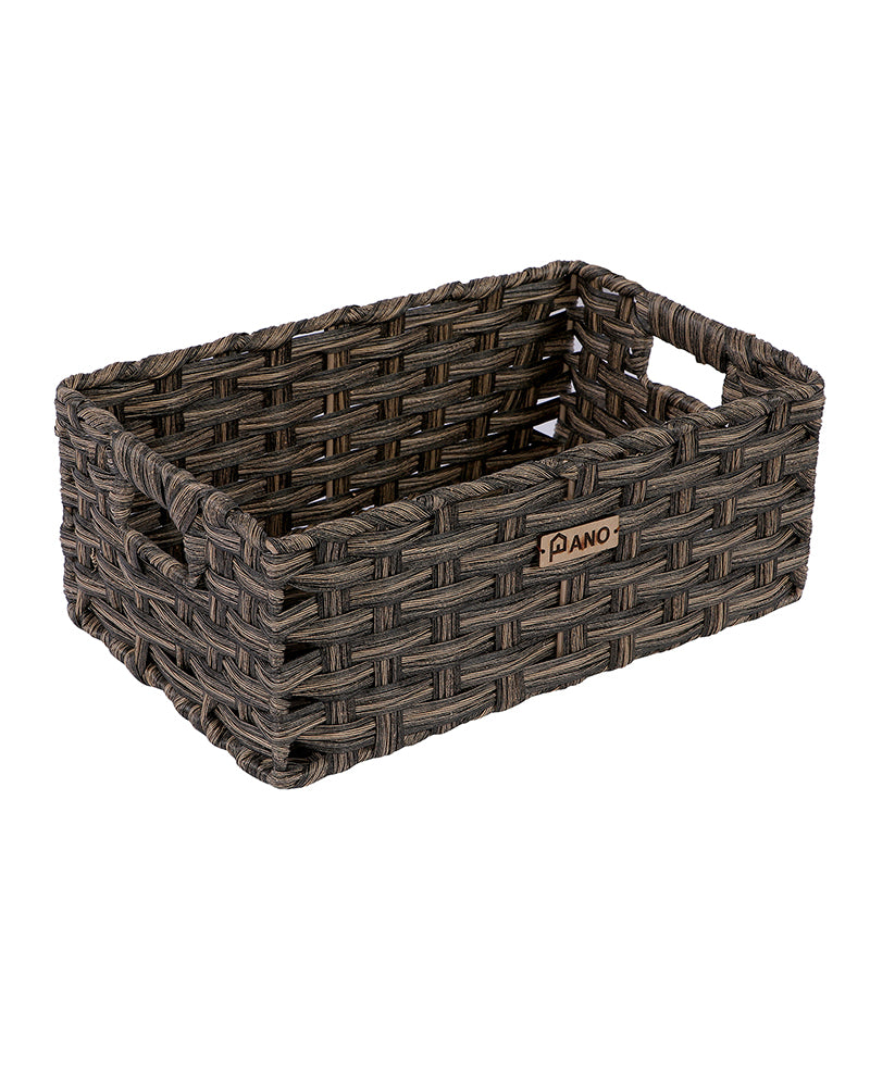 Manhattan Wicker Basket Wood Brown