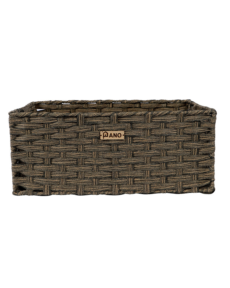 Manhattan Wicker Basket Wood Brown