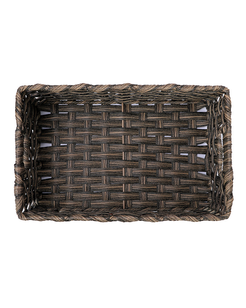 Manhattan Wicker Basket Wood Brown