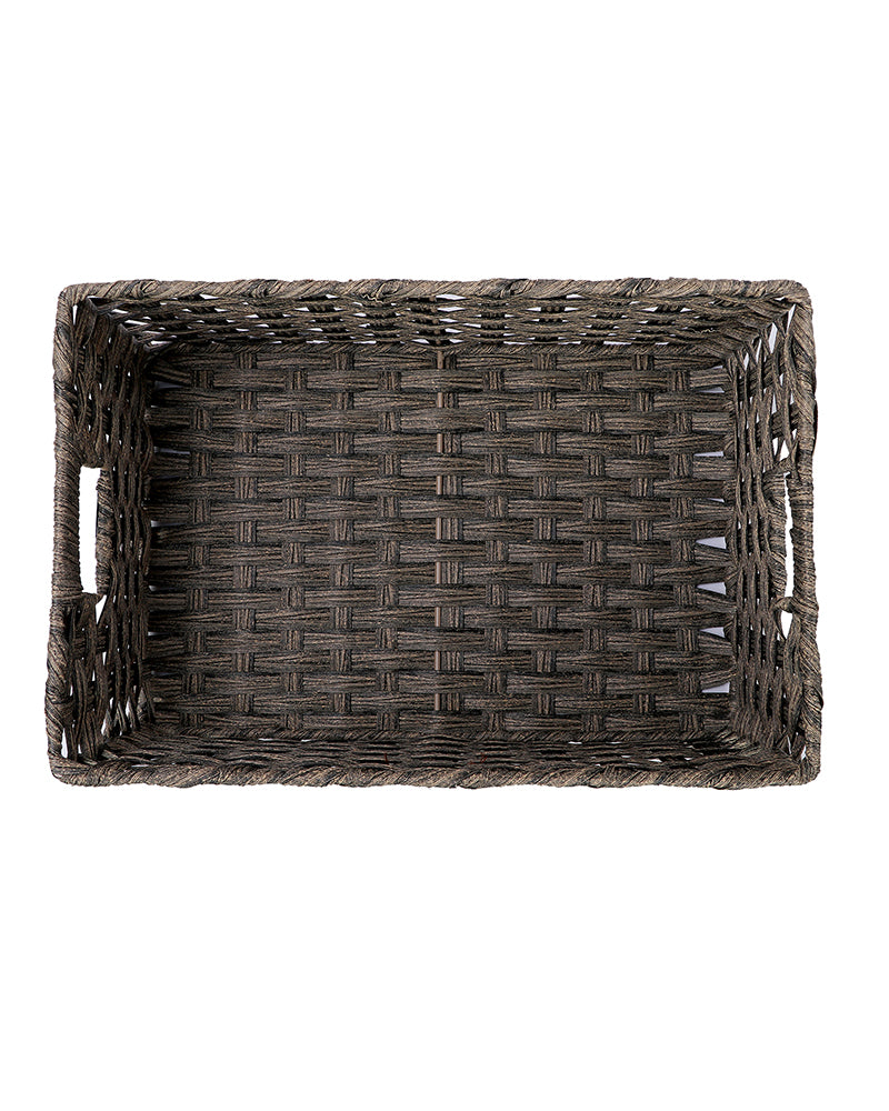 Manhattan Wicker Basket Wood Brown