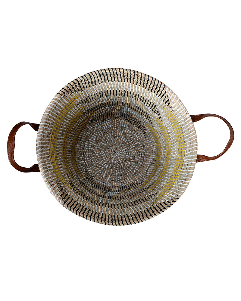 Miami Sea Grass Basket with Lid - Pano