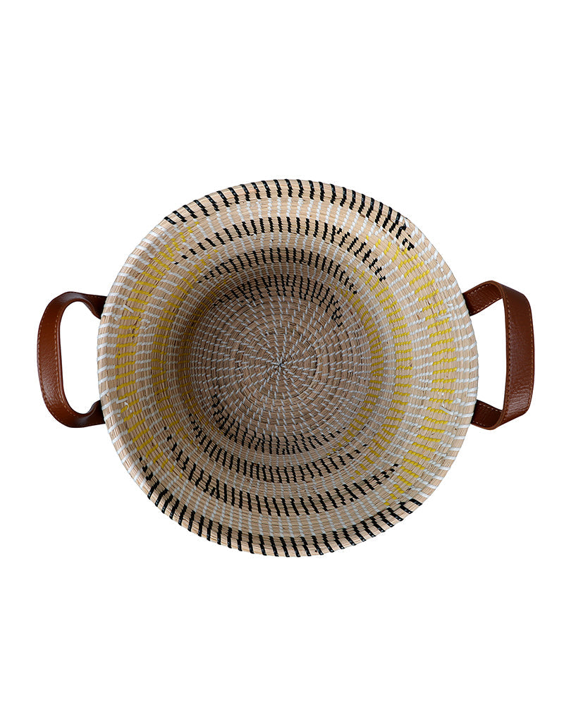 Miami Sea Grass Basket with Lid - Pano