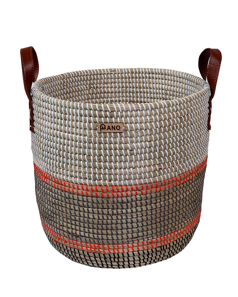 Nicobar Natural See Grass Storage Basket Pano