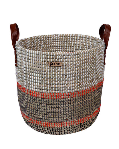 Nicobar Natural See Grass Storage Basket Pano