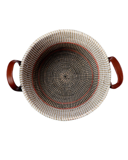 Nicobar Natural See Grass Storage Basket Pano