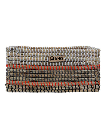 Nicobar Natural See Grass Storage Basket Pano