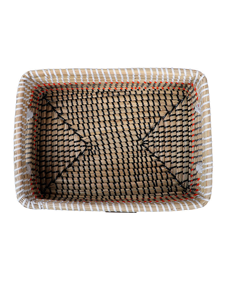 Nicobar Natural See Grass Storage Basket Pano