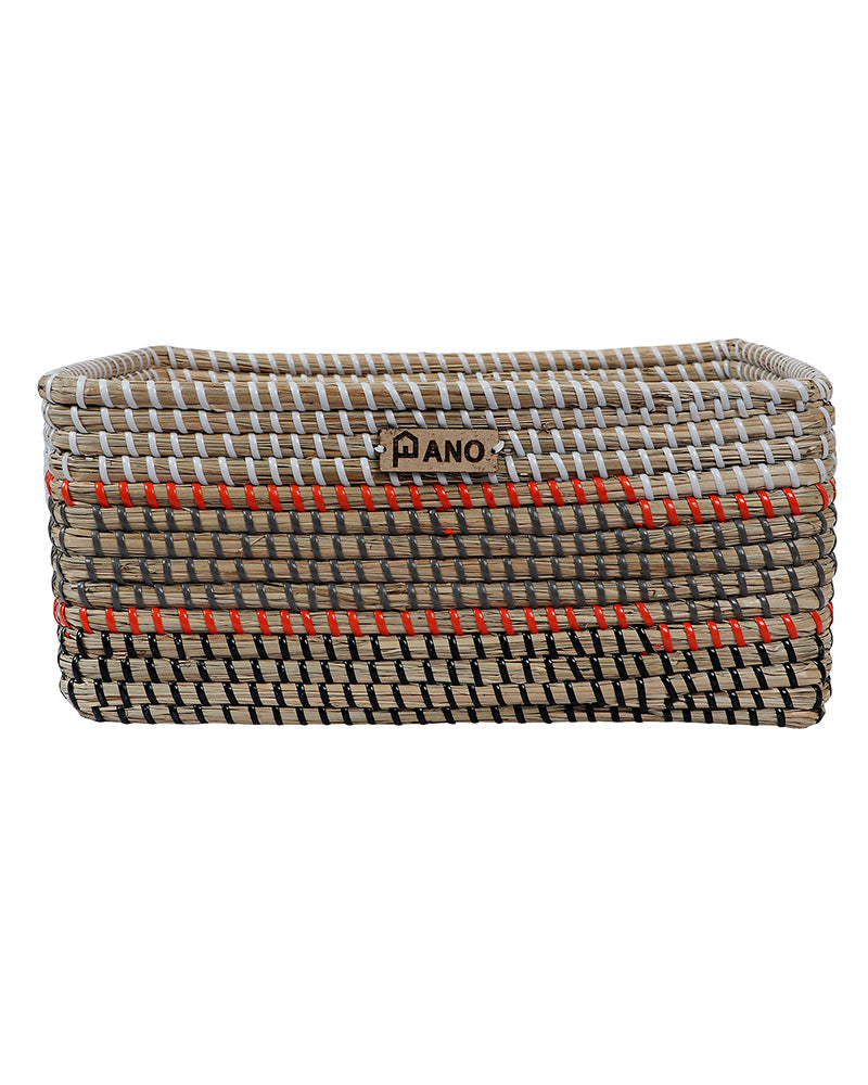 Nicobar Natural See Grass Storage Basket Pano
