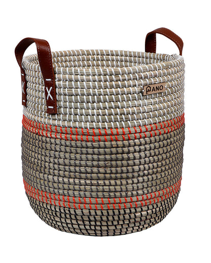 Nicobar Natural See Grass Storage Basket Pano