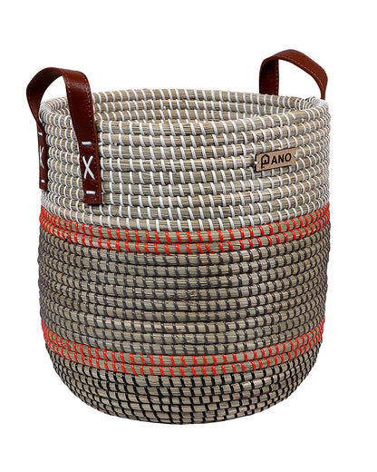 Nicobar Natural See Grass Storage Basket Pano