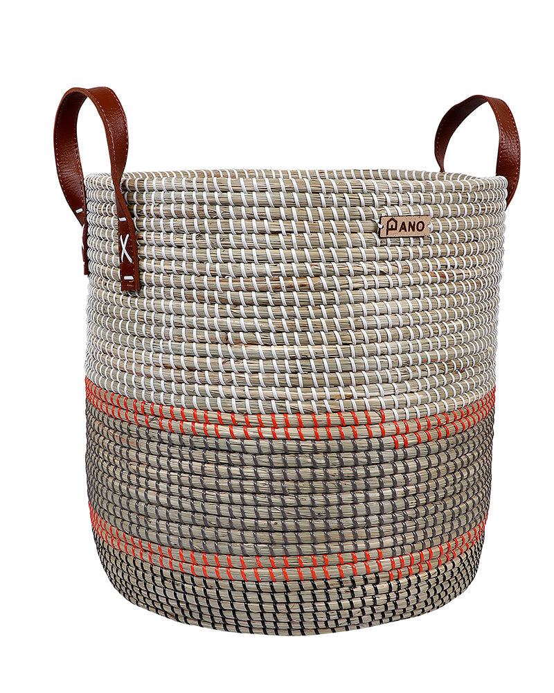 Nicobar Natural See Grass Storage Basket Pano
